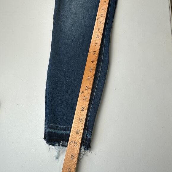 Spanx Jeans Womens Extra Large Blue Pullon Stretch Skinny Ankle Raw Hem Slimming - Picture 12 of 14